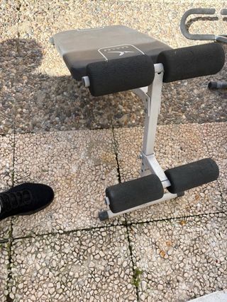 2Banco abdominales,1cinturon,rueda,soporte LOTE