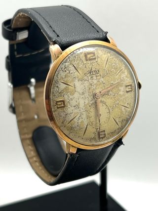 Reloj Avia Cuerda Manual Vintage Oro