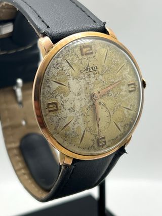 Reloj Avia Cuerda Manual Vintage Oro