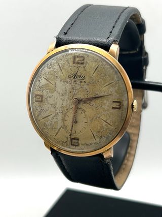 Reloj Avia Cuerda Manual Vintage Oro