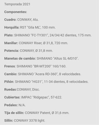 Bicicleta MTB Azul y Amarilla