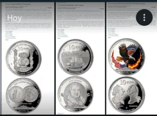 Monedas de Plata España 2025. Se venden en conjunt