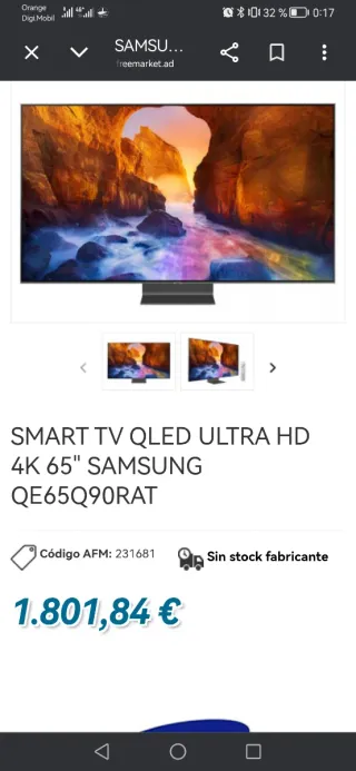 Smart TV Samsung QLED 65