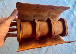 Estuche seiko de viaje cuero pu para 3 relojes