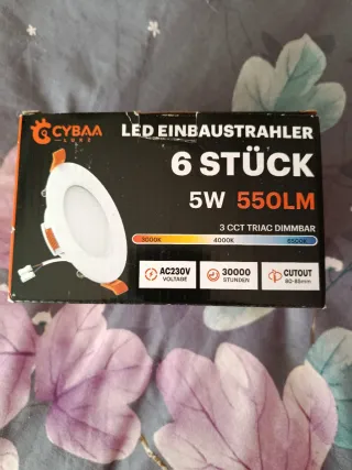 6 Focos LED Empotrables 5W 550LM