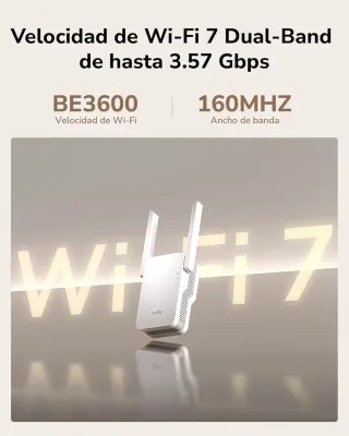 Cudy BE3600 amplificador señal WiFi 7