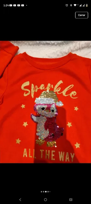 Sudadera niña pingüino lentejuelas