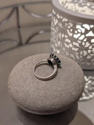 Anillo Plata Piedra verde