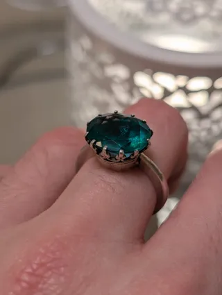 Anillo Plata Piedra verde