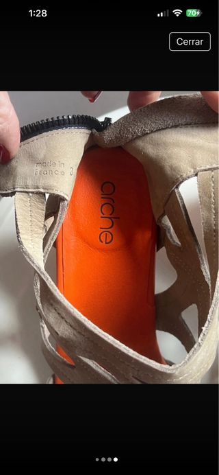 Sandalias Arche Beige y Naranja