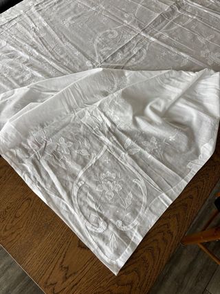 Toalha de mesa algodão voile 12 guardanapos