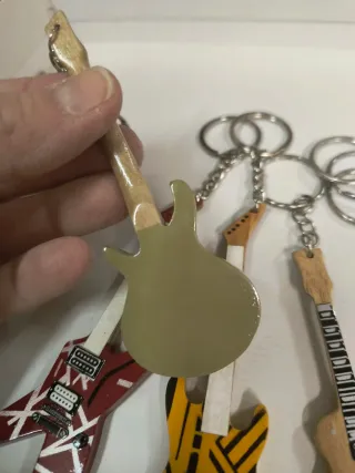 Portachiavi Chitarra in legno Set 6 Pezzi