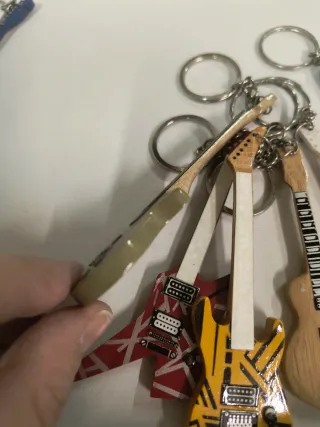 Portachiavi Chitarra in legno Set 6 Pezzi