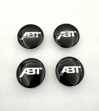 4 CENTROS DE RUEDA ABT 60mm NEGRO