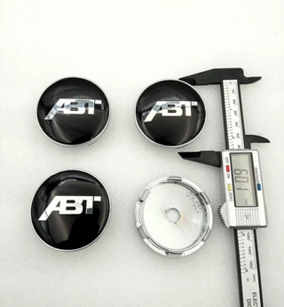 4 CENTROS DE RUEDA ABT 60mm NEGRO