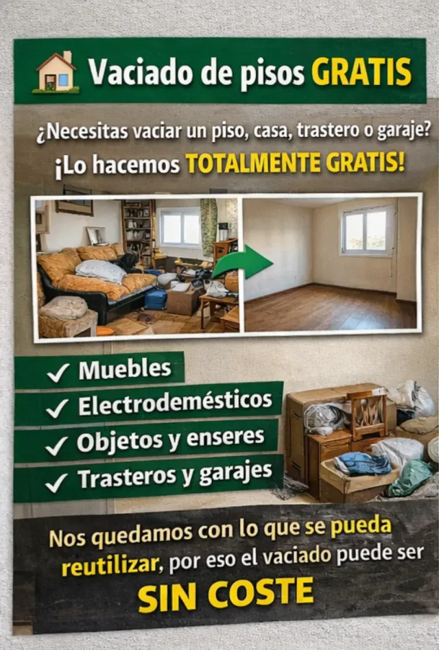Servicios vaciado Pisos y locales GRATIS 643194239