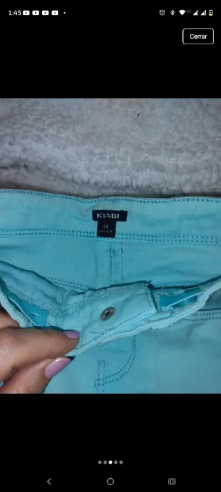 Pantalón niña azul claro