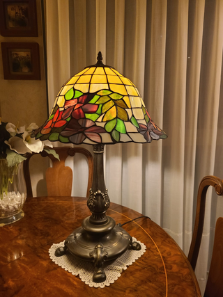 Lampada Tiffany a campana a mano con vetro americano