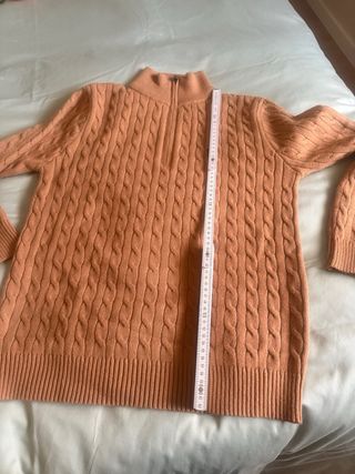 Jersey camel ochos con cremallera