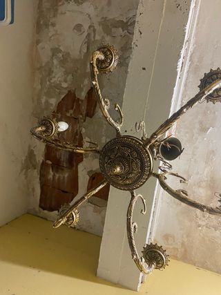 Lámpara de techo de bronce estilo clásico