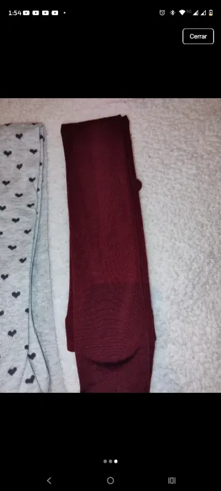 Leotardos niña gris y granate