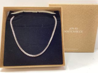 gargantilla plata 925mm con piedra con circonita 20cm