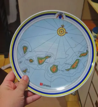 Plato de porcelana Unelco Canarias