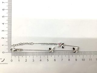 pulsera plata 925mm con piedra con circonita