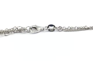 collar plata 925mm con piedra con perla 23cm