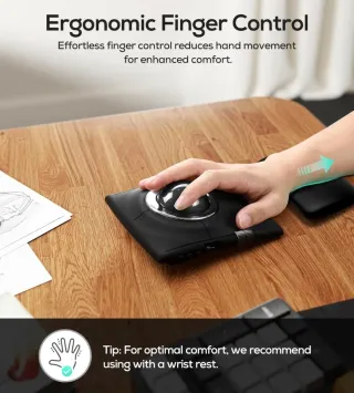 Ratón Trackball Inalámbrico Nulea Negro