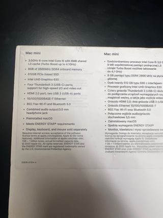 Mac Mini i5 (2018) A1993 + magic kb and mouse