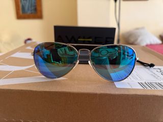 Gafas Hawkers Aviador Plata Azul Polarizadas