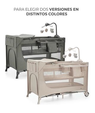 Cuna de viaje plegable azul