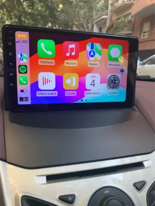Rádio 4/64GB Ford Fiesta Android 14 com Carplay.