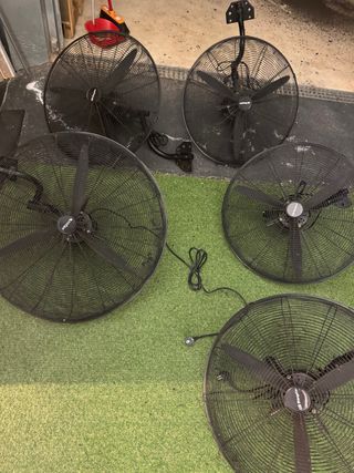 Ventiladores Industriales Negros (7 Unidades)