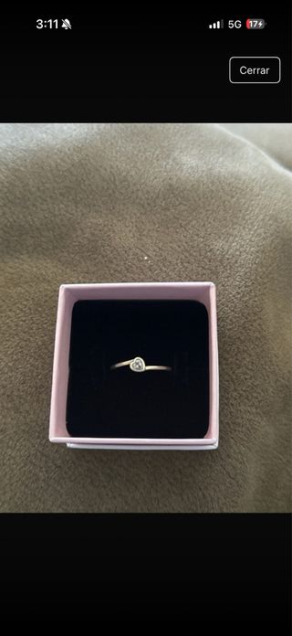 Anillo Pandora Corazón Plata