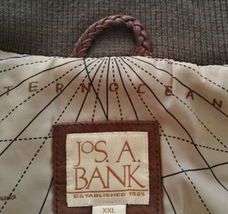 Chaqueta Bomber Piel Jos. A. Bank Marrón Talla XXL