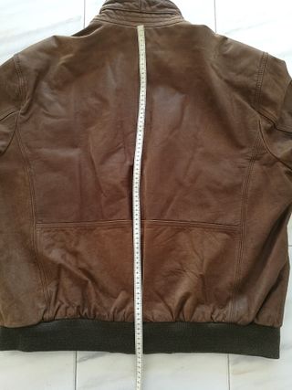 Chaqueta Bomber Piel Jos. A. Bank Marrón Talla XXL