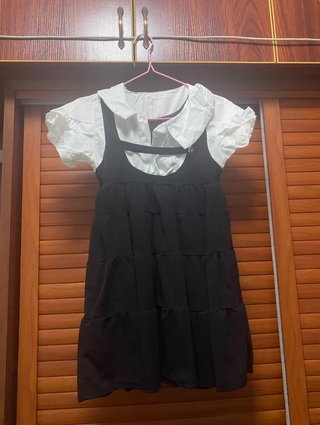 Vestido negro y blanco