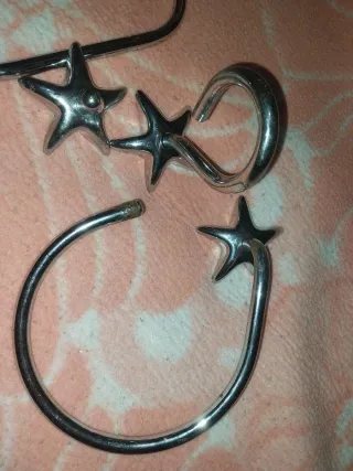 Juego de baño estrellas metal y plástico