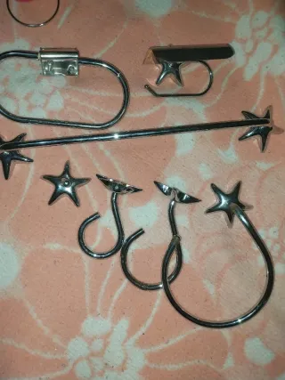 Juego de baño estrellas metal y plástico