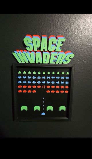 Space Invaders Cartel Decorativo