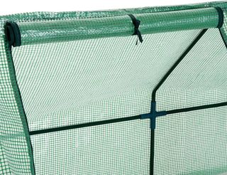 Invernadero de Jardín en PE para Plantas y Flores con Bordes Alargados y Puertas con Bisagra, 270X90X90 Cm, Verde Oscuro