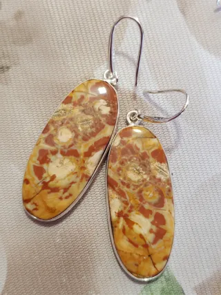 Pendientes Jaspe Ojo de Pájaro 925