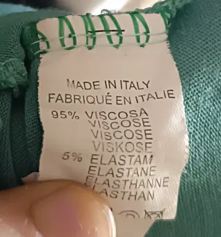 Camiseta tirantes boho verde agua Made in Italy