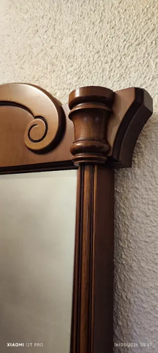 Recibidor de madera y espejo Perfecto estado