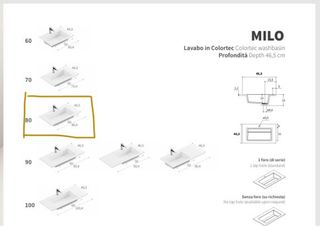 Mobile bagno con lavabo Berloni Piani/Milo