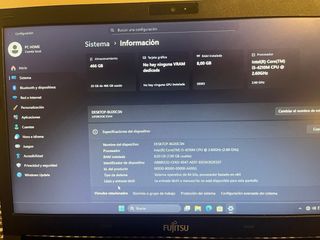 Portátil Fujitsu i5 Súper Rápido + SSD Windows 11