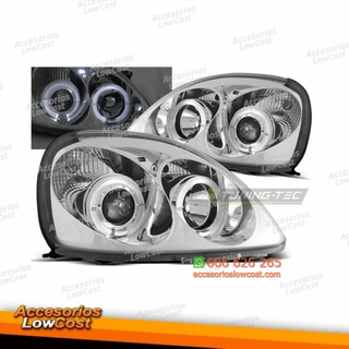 Toyota yaris 04/99-09/03 ojos de ángel cromados