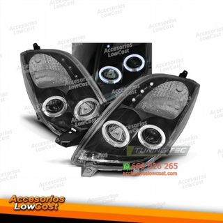 Toyota yaris 06-09 ojos de ángel negros